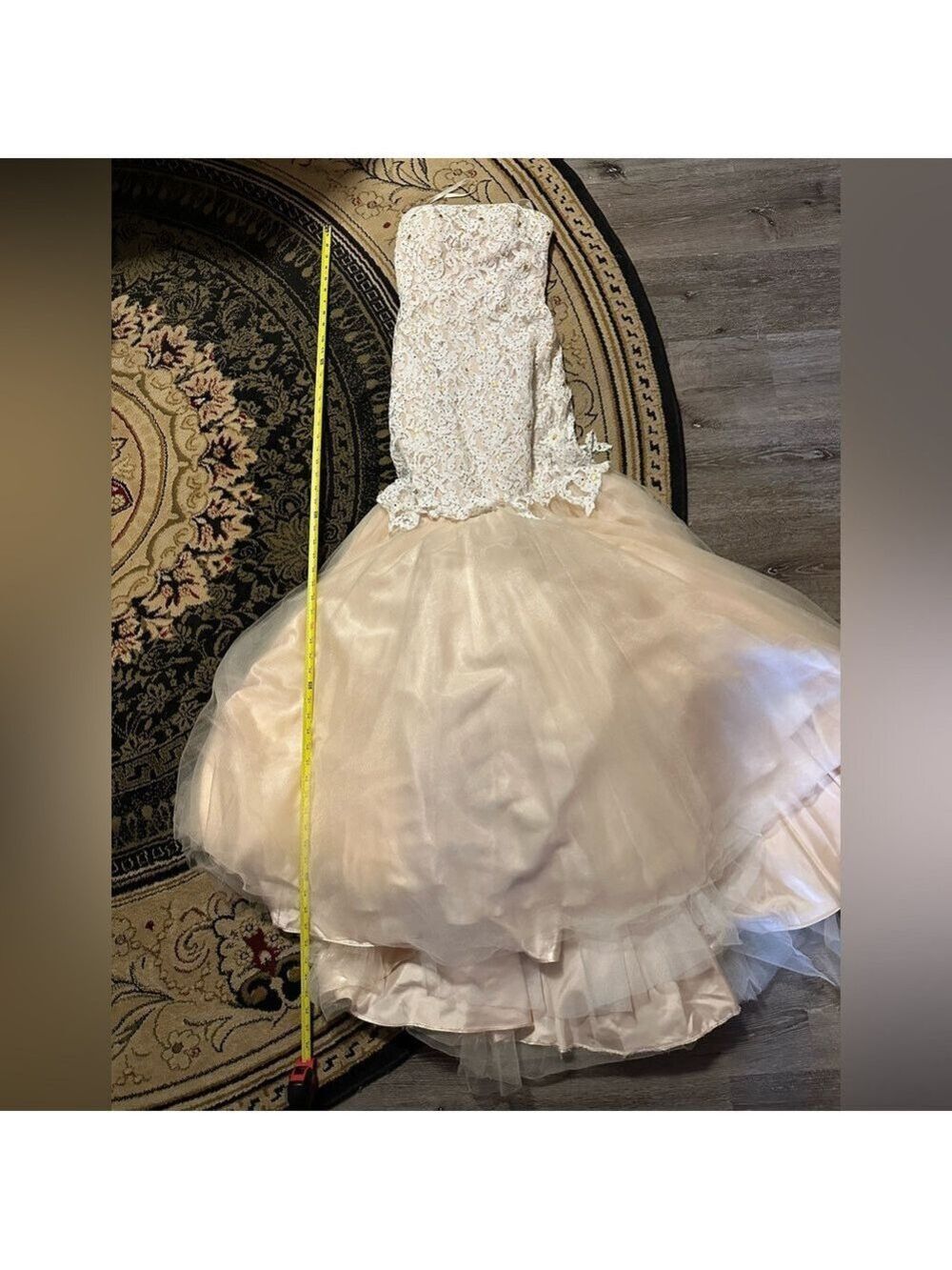 Renaissance Collection Sleeveless Lace & Beaded Top Ballgown Size 2 - Picture 7 of 7